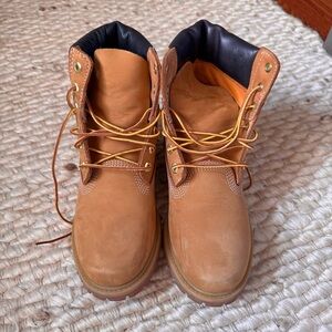 Timberland Women's Premium 6-Inch Waterproof Boots, Wheat Nubuck, Size 8